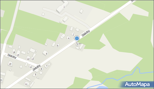 Skłoby, Skłoby, 3, mapa Skłoby