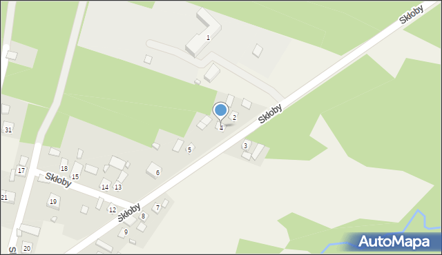 Skłoby, Skłoby, 4, mapa Skłoby