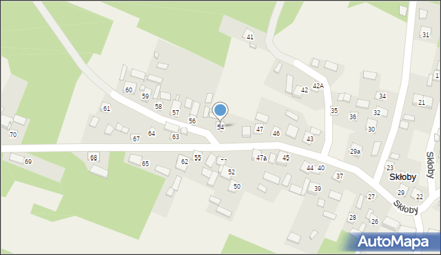 Skłoby, Skłoby, 54, mapa Skłoby