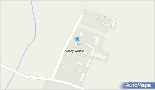 Skłody Borowe, Skłody Borowe, 3, mapa Skłody Borowe