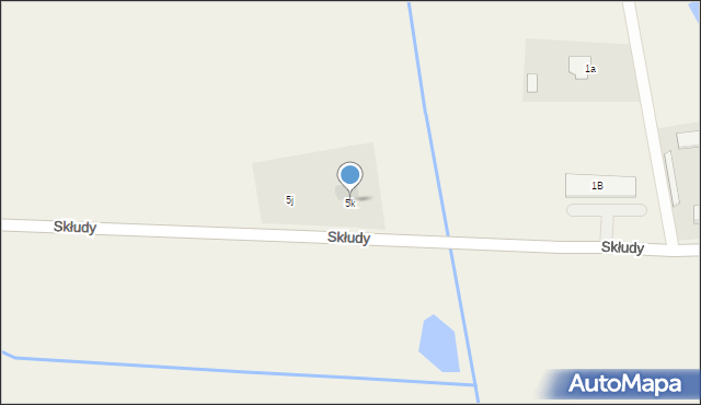 Skłudy, Skłudy, 5k, mapa Skłudy