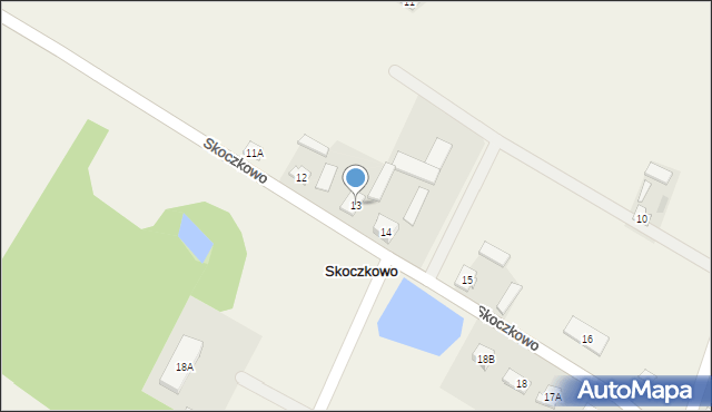 Skoczkowo, Skoczkowo, 13, mapa Skoczkowo