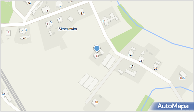 Skoczów, Skoczów, 13, mapa Skoczów