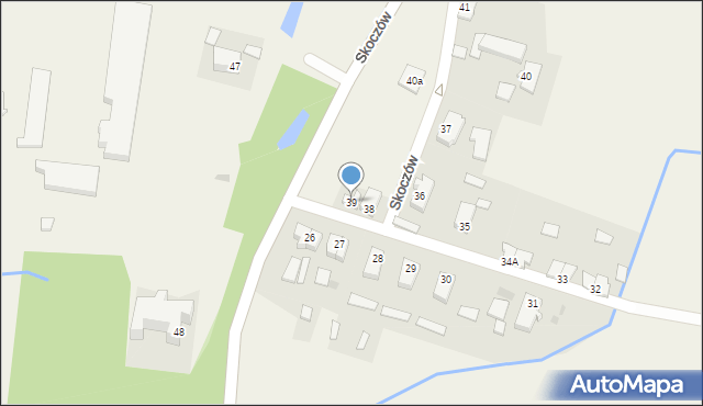 Skoczów, Skoczów, 39, mapa Skoczów