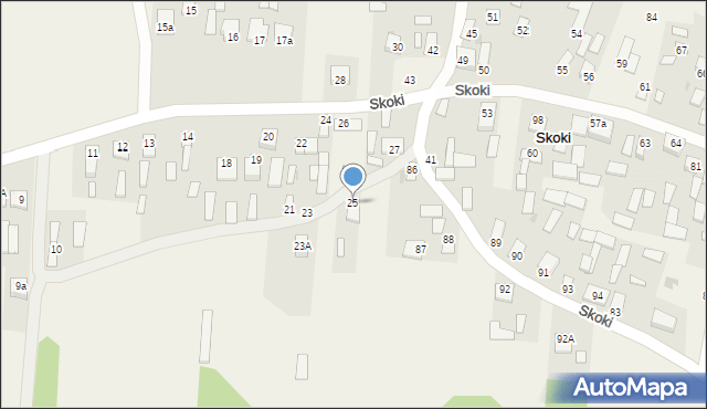 Skoki, Skoki, 25, mapa Skoki