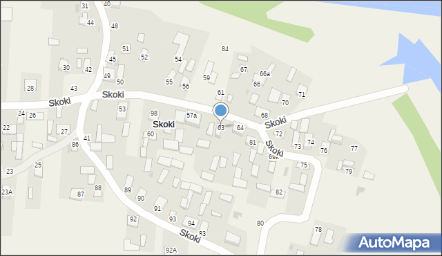 Skoki, Skoki, 63, mapa Skoki