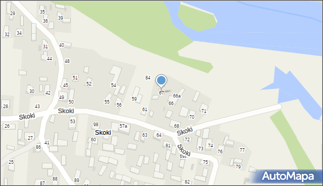 Skoki, Skoki, 67, mapa Skoki