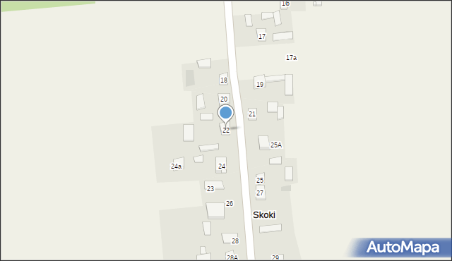 Skoki, Skoki, 22, mapa Skoki
