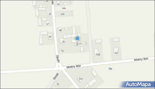 Skoki, Skoki, 51, mapa Skoki
