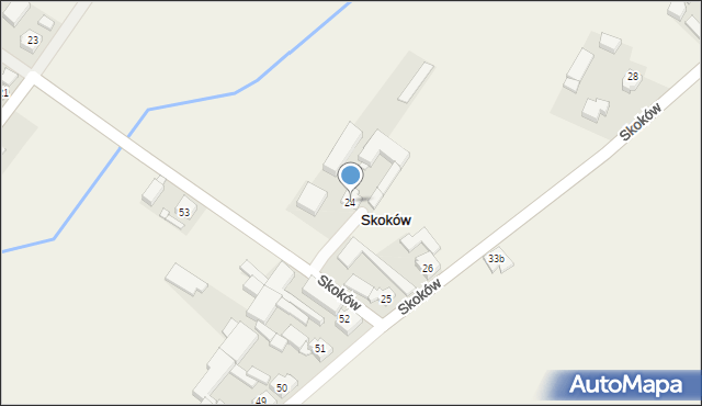 Skoków, Skoków, 24, mapa Skoków