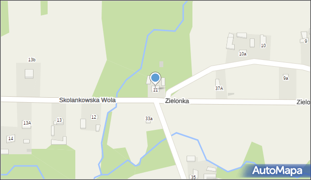 Skolankowska Wola, Skolankowska Wola, 11, mapa Skolankowska Wola