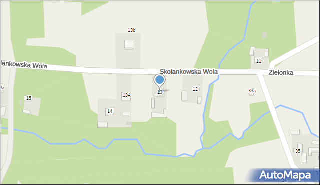 Skolankowska Wola, Skolankowska Wola, 13, mapa Skolankowska Wola