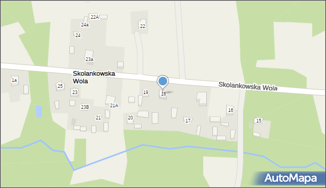 Skolankowska Wola, Skolankowska Wola, 18, mapa Skolankowska Wola