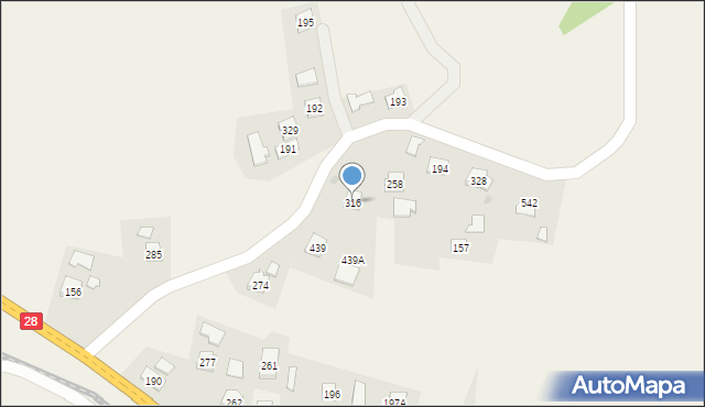 Skołyszyn, Skołyszyn, 316, mapa Skołyszyn