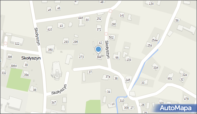 Skołyszyn, Skołyszyn, 344, mapa Skołyszyn