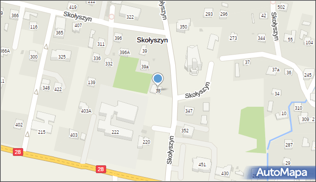 Skołyszyn, Skołyszyn, 38, mapa Skołyszyn