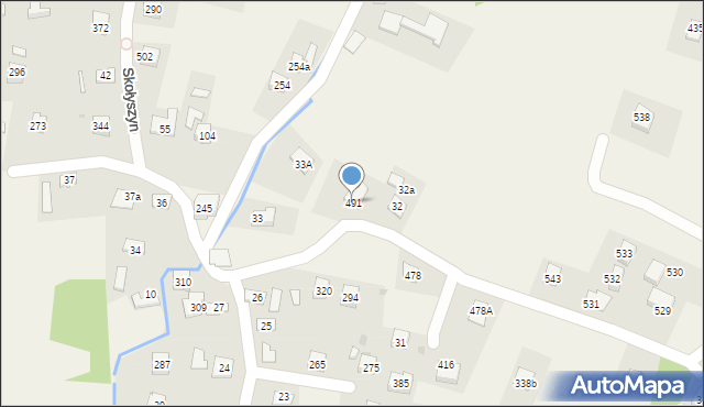 Skołyszyn, Skołyszyn, 491, mapa Skołyszyn