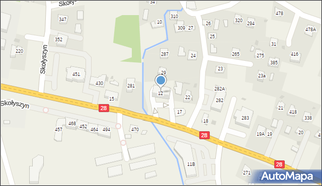 Skołyszyn, Skołyszyn, 12, mapa Skołyszyn