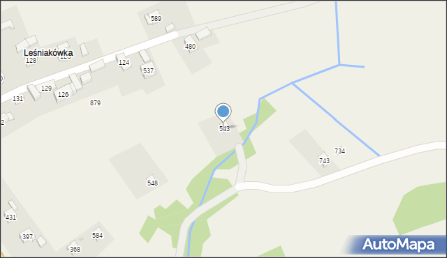 Skomielna Biała, Skomielna Biała, 543, mapa Skomielna Biała