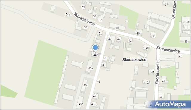 Skoraszewice, Skoraszewice, 44A, mapa Skoraszewice