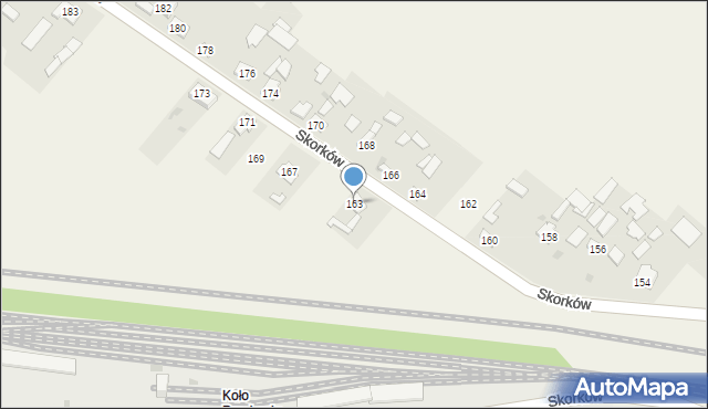 Skorków, Skorków, 163, mapa Skorków