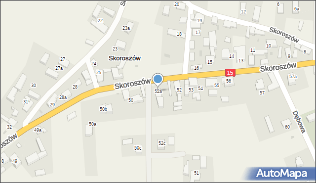 Skoroszów, Skoroszów, 52a, mapa Skoroszów