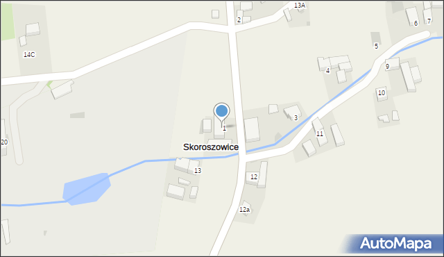 Skoroszowice, Skoroszowice, 1a, mapa Skoroszowice