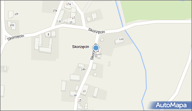 Skorzęcin, Skorzęcin, 12, mapa Skorzęcin