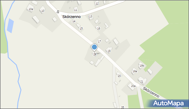 Skórzenno, Skórzenno, 18, mapa Skórzenno