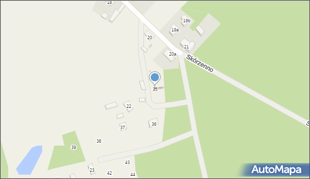 Skórzenno, Skórzenno, 35, mapa Skórzenno