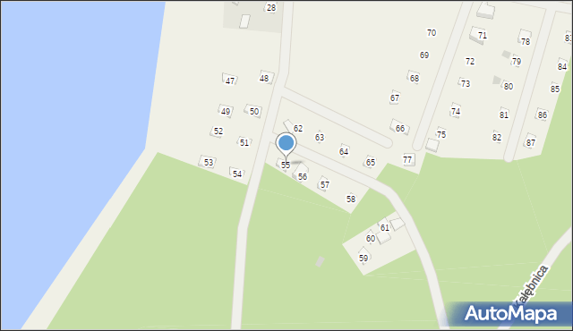 Skórzenno, Skórzenno, 55, mapa Skórzenno