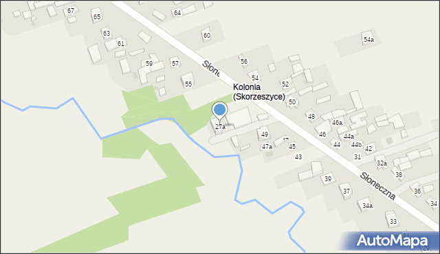 Skorzeszyce, Skorzeszyce, 27a, mapa Skorzeszyce