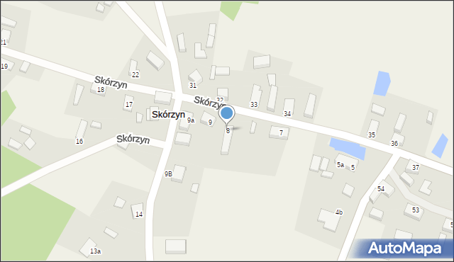 Skórzyn, Skórzyn, 8, mapa Skórzyn