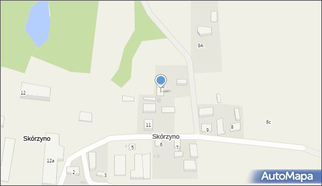 Skórzyno, Skórzyno, 10A, mapa Skórzyno