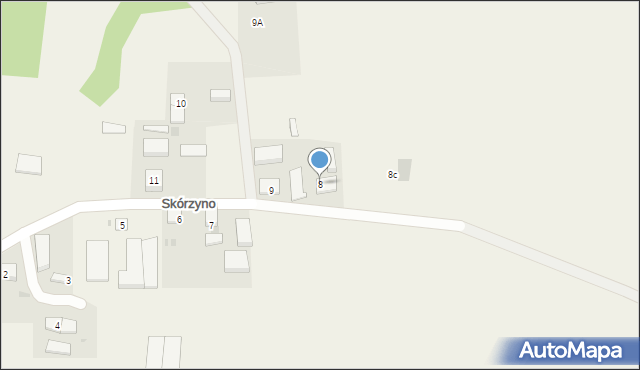 Skórzyno, Skórzyno, 8, mapa Skórzyno