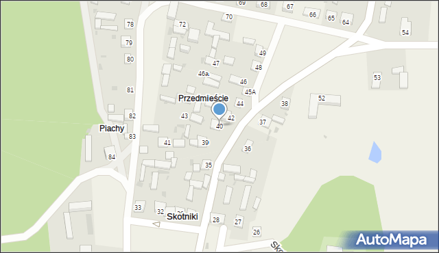 Skotniki, Skotniki, 40, mapa Skotniki