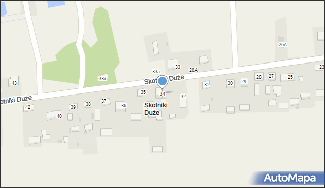 Skotniki Duże, Skotniki Duże, 34, mapa Skotniki Duże