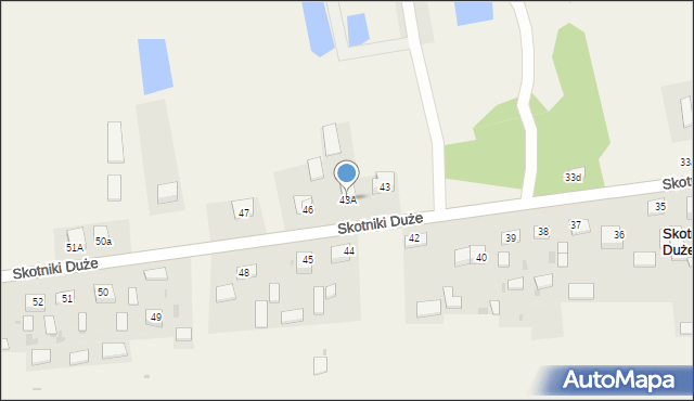 Skotniki Duże, Skotniki Duże, 43A, mapa Skotniki Duże
