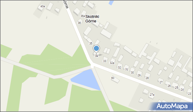 Skotniki Górne, Skotniki Górne, 34, mapa Skotniki Górne