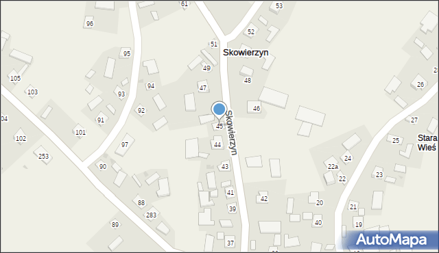 Skowierzyn, Skowierzyn, 45, mapa Skowierzyn