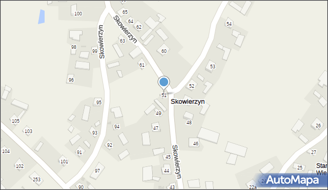 Skowierzyn, Skowierzyn, 51, mapa Skowierzyn