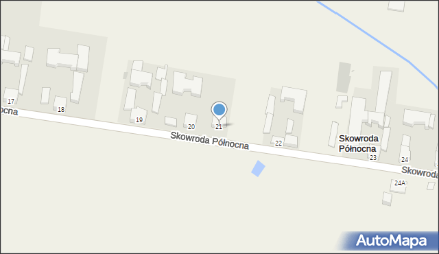 Skowroda Północna, Skowroda Północna, 21, mapa Skowroda Północna