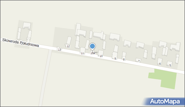 Skowroda Południowa, Skowroda Południowa, 10a, mapa Skowroda Południowa