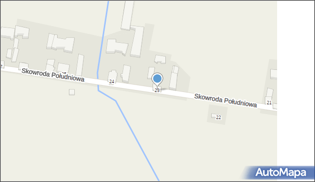 Skowroda Południowa, Skowroda Południowa, 23, mapa Skowroda Południowa