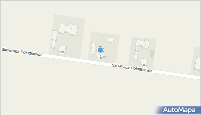 Skowroda Południowa, Skowroda Południowa, 39, mapa Skowroda Południowa