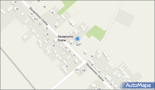 Skowronno Dolne, Skowronno Dolne, 44A, mapa Skowronno Dolne