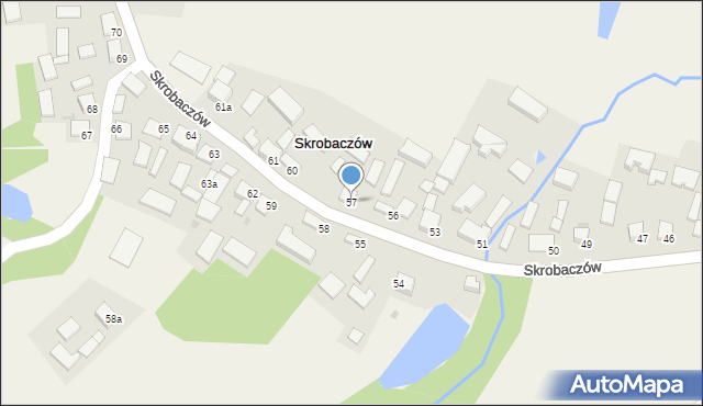 Skrobaczów, Skrobaczów, 57, mapa Skrobaczów