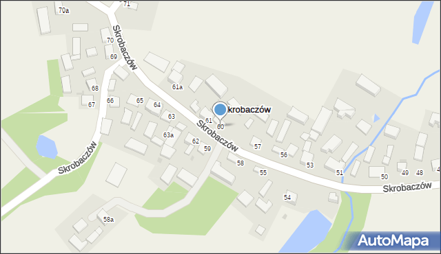 Skrobaczów, Skrobaczów, 60, mapa Skrobaczów