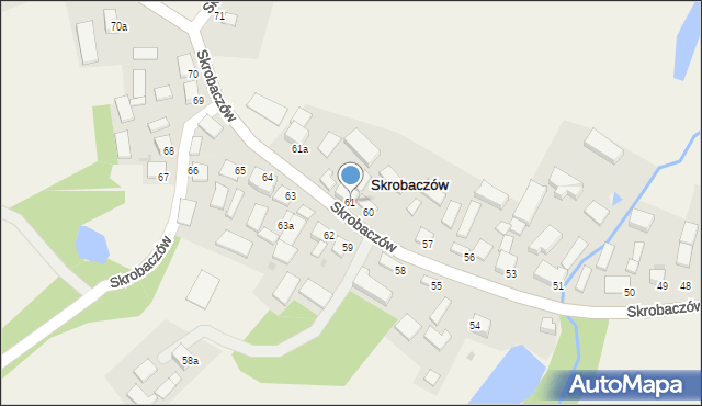 Skrobaczów, Skrobaczów, 61, mapa Skrobaczów