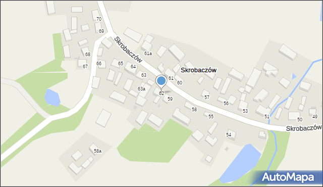 Skrobaczów, Skrobaczów, 62, mapa Skrobaczów